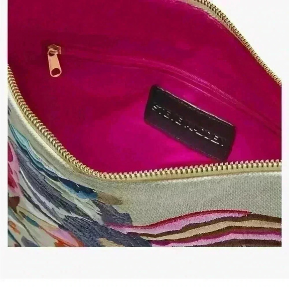 Steve Madden Breza Colorful Embroidered Large Clutch Crossbody, Natural/Multi - Picture 5 of 10